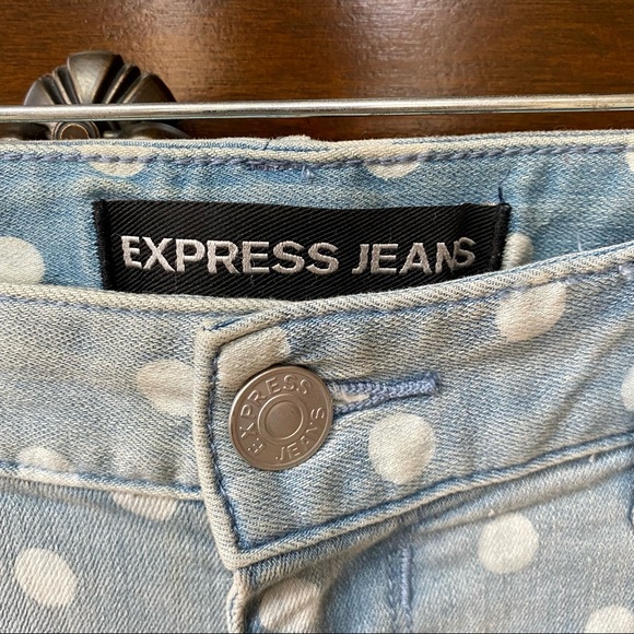 Express Stella Lowrise Polka Dot Ankle Jeggings | 6 - Picture 5 of 6